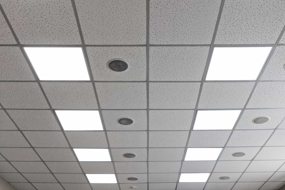 In ceiling speakers in school classroom